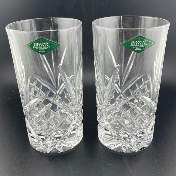 Shannon Crystal Dining Set Of 2 Shannon Crystal Glass Godinger